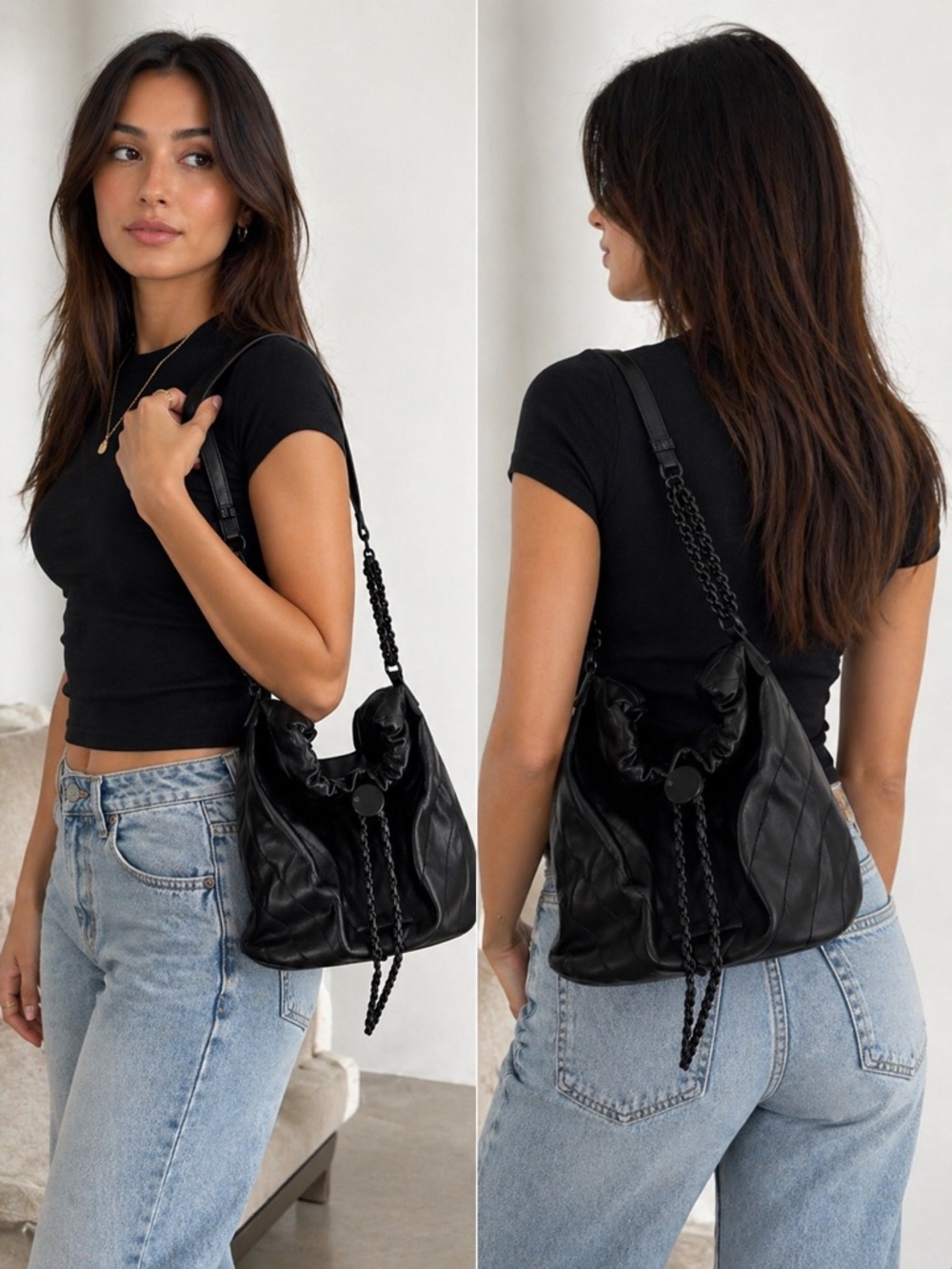 Aldo Black Bucket‎ Bag